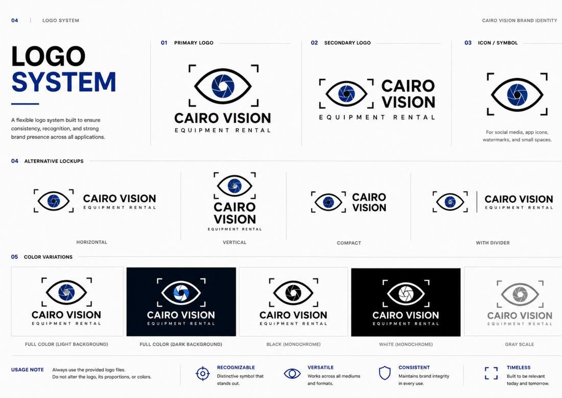 Cairo Vision — Page 04, logo system