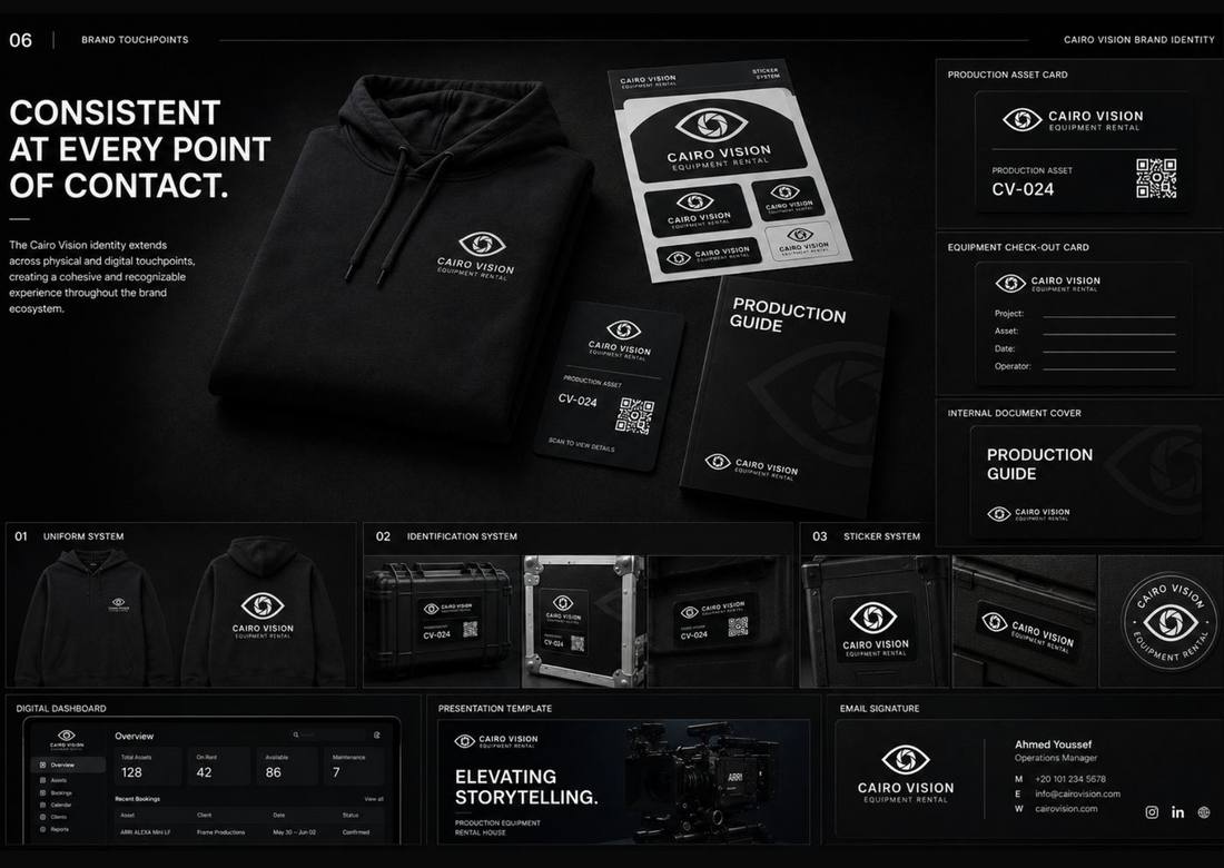 Cairo Vision — Page 06, brand touchpoints