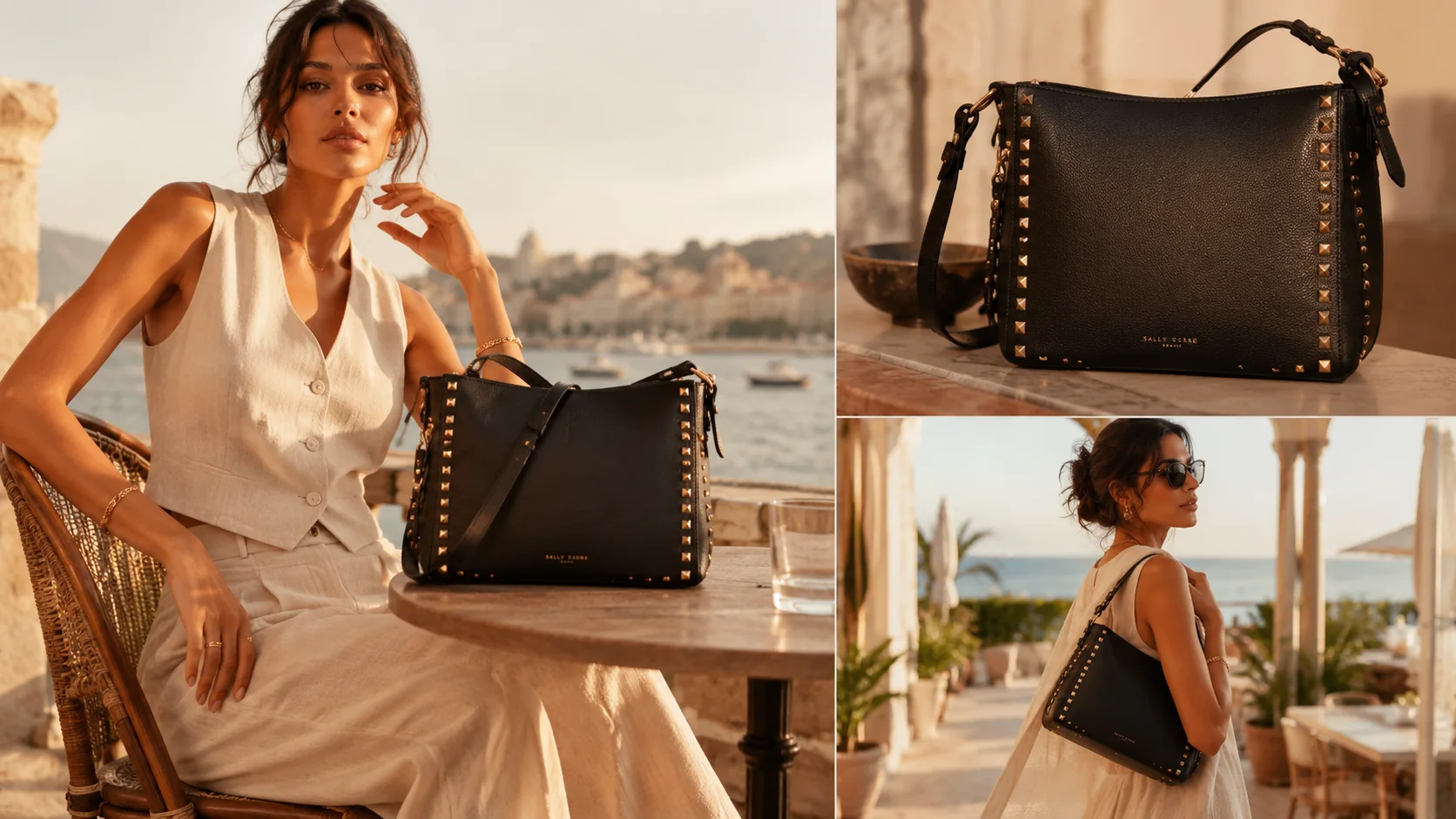 Sally Antar — studded leather handbag campaign, Circuit Scaling