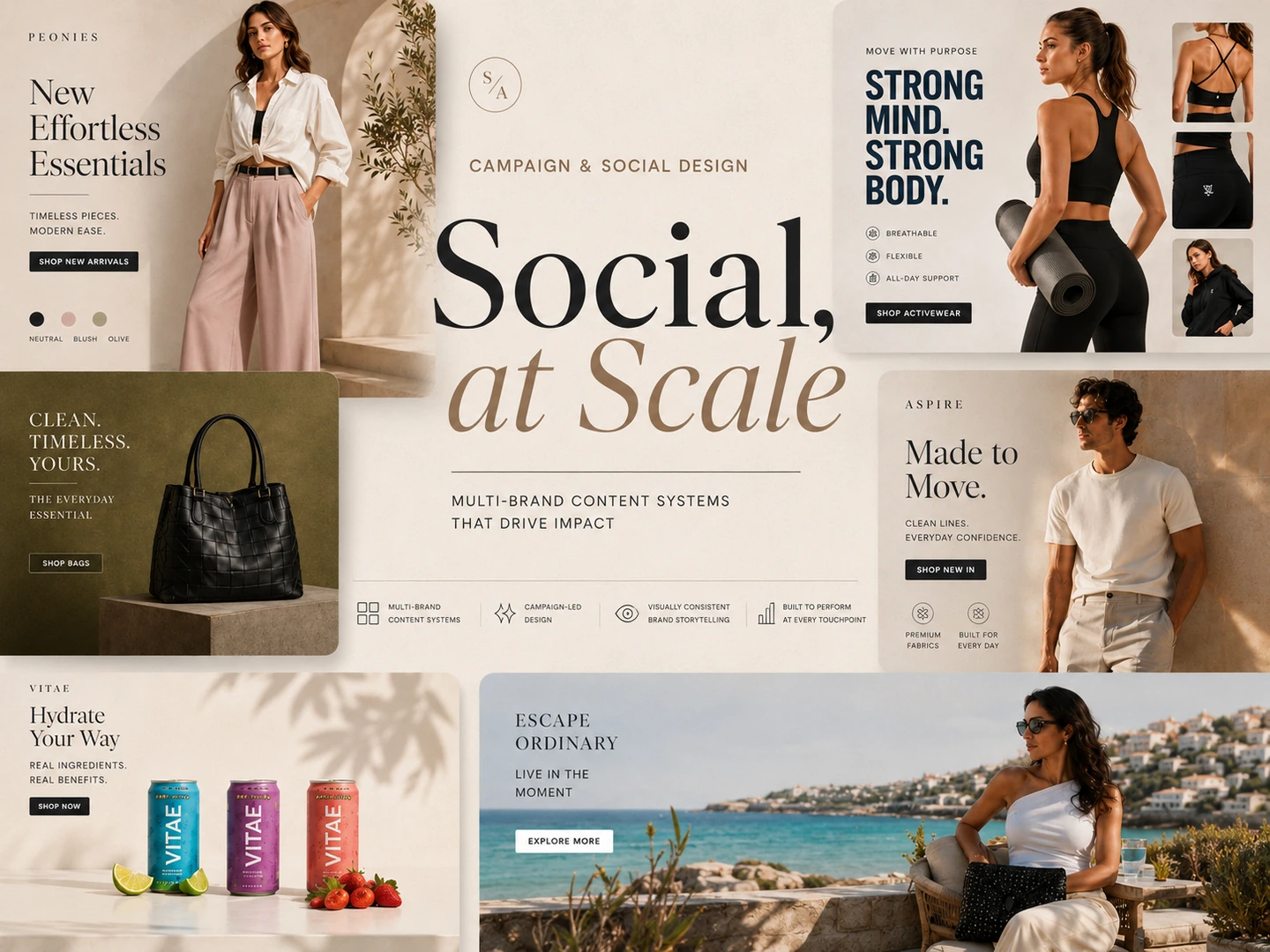 Social, at Scale — multi-brand campaign and content systems