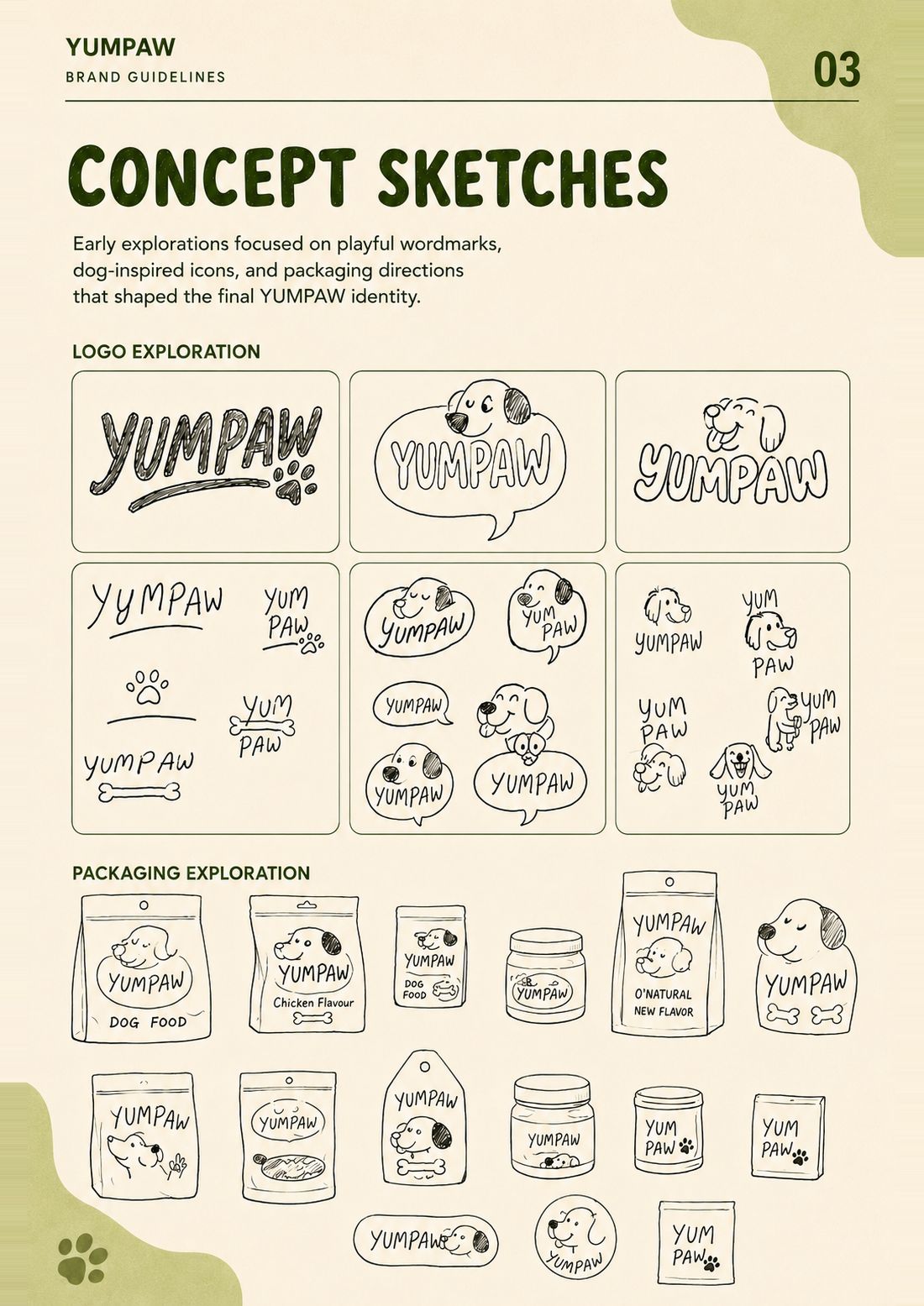 Yumpaw — Page 03, concept sketches