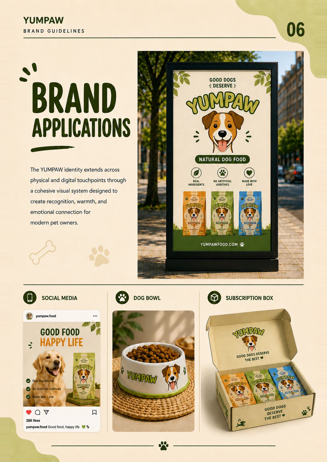 Yumpaw — Page 06, brand applications